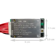 GENERICO - Circuito de Proteccion BMS 10S 42V 15A Para Li-ion