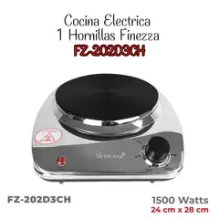 FINEZZA - Cocina Electrica 1 Hornilla -FZ-202D3CH