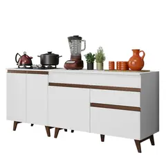 MADESA - Kit 2 Muebles de Cocina Reims 190 cm - Con Encimera