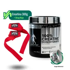 KEVIN LEVRONE - CREATINE MONOHYDRATE  300G + STRAPS ROJO