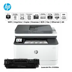 HP - Impresora Multifuncional LaserJet Pro 3103fdw Duplex Wifi Red ADF FAX
