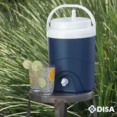 DISA SOLUCIONES ECOEFICIENTES - TERMO COOLER CON CAÑA AZUL DE 8 LTS