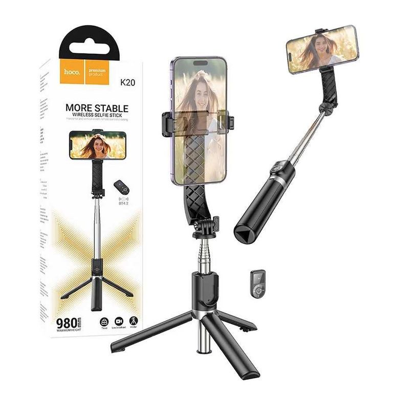 Palo Selfie K20 Control Remoto Bluetooth Tripode