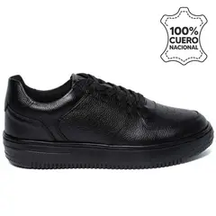 VIALE - Zapatilla Escolar Casual JOSE-2516 Negro Homme Cuero