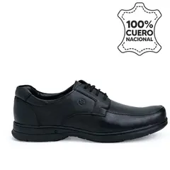 VIALE - Zapato Escolar Derby Casual PEPE-2505 NEGRO Homme Cuero