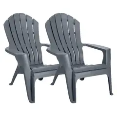 GENERICO - Set x2 Sillones de terraza gris de resina