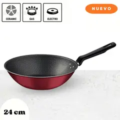 TRAMONTINA - Wok 24Cm 22 L Rojo - Loreto