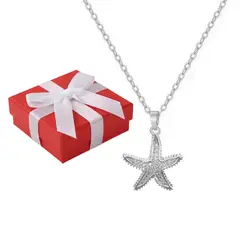 GENERICO - Collar Mamá Estrella Mar Regalo Cumpleaños Acero Plateado