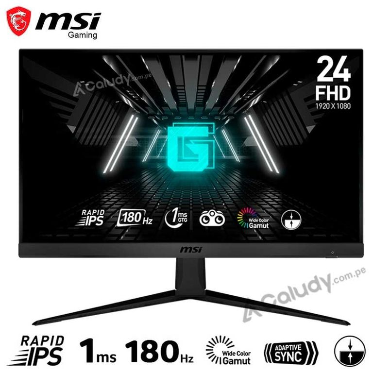Monitor Plano Gaming G2412F RAPID IPS FHD 180Hz 1ms - Negro
