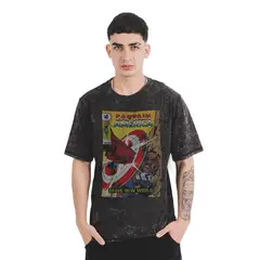 MARVEL - POLO MC CAPITAN AMERICA HOMBRE ACID WASH