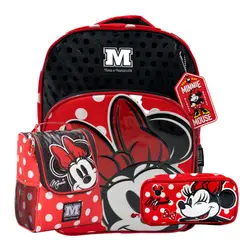 DISNEY - SET MOCHILA DE MINNIE ROJO