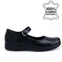 RABBIT - Zapato Escolar Ballerina Casual MANA-2504 NEGRO Cuero