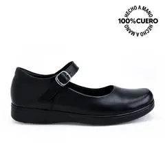 RABBIT - Zapato Escolar Ballerina Casual MANA-2504 NEGRO Cuero