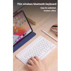 PREMIUM - TECLADO MOUSE INALAMBRICO BLUETOOTH AJ340169-Blanco