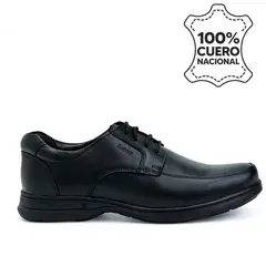 RABBIT - Zapato Escolar Derby Casual PEPE-2504 NEGRO Cuero