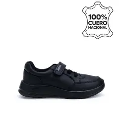 RABBIT - Zapatilla Escolar Casual ALEX-055 Negro Cuero