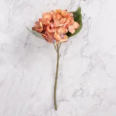 PANADECOR - Hortensia Artificial en Vara Naranja