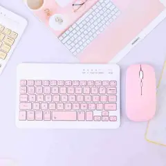 PREMIUM - TECLADO MOUSE INALAMBRICO BLUETOOTH AJ340169-ROSADO