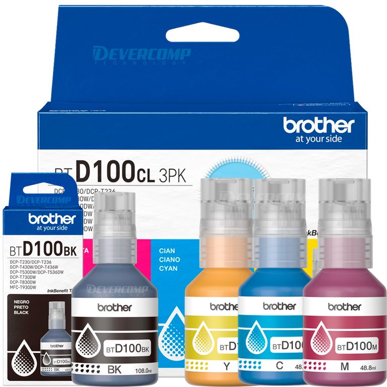 Kit de Tintas BTD100CL 3PK + BTD100BK
