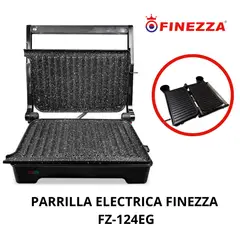 FINEZZA - Parrilla Eléctrica FZ-124EG Antiadherente de 1200 Watts
