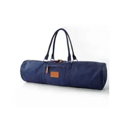 HOME FIT - Bolso Portamat tamaño extra 100% Algodón color azul