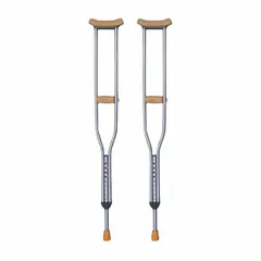 GENERICO - Muletas aluminio 1 par Amarillo Talla S