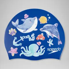 Speedo - Gorro para Natacion Junior Digital Print Sea Blue