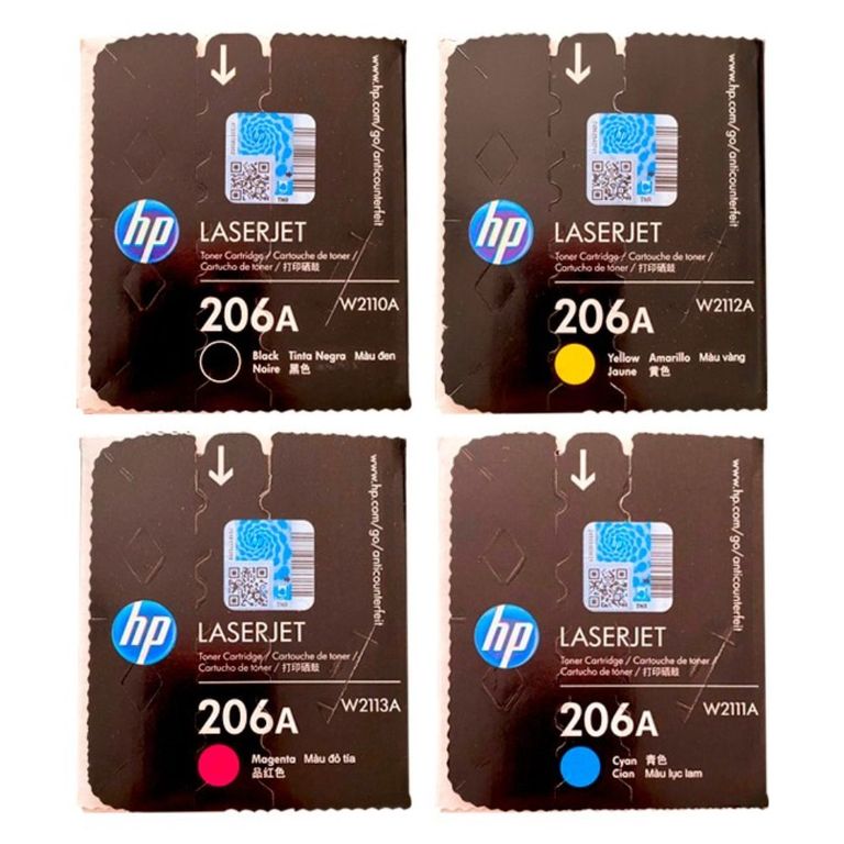 Kit Toner 206A Cyan Magenta Amarillo Negro