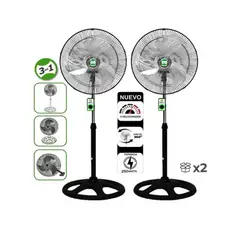 BOSSKO - Ventilador BK-8220VO 3 en 1 De 18" caja de 2U Negro