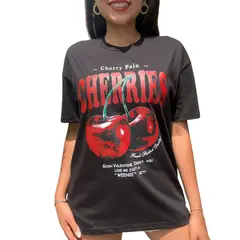 ENGELL - Polo Oversize Cherries Negro