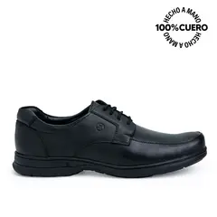 VIALE - Zapato Escolar Derby Casual PEPE-2505 NEGRO Homme Cuero