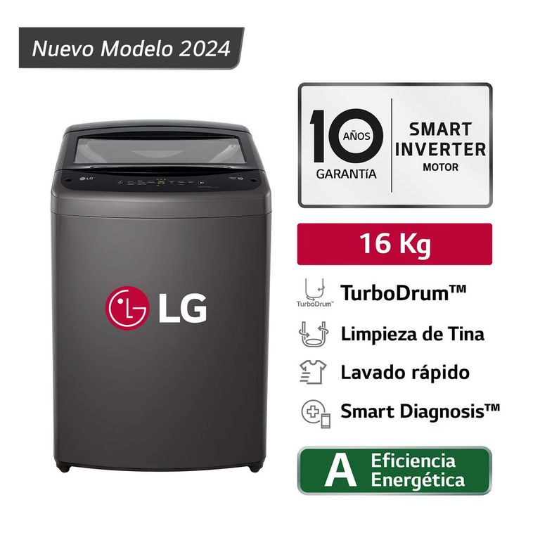 LAVADORA WT16BVTB 16 KG TURBODRUM CARGA SUPERIOR NEGRO