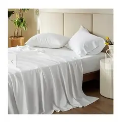 GENERICO - Sabanas De Algodón Bramante plaza y media blanco