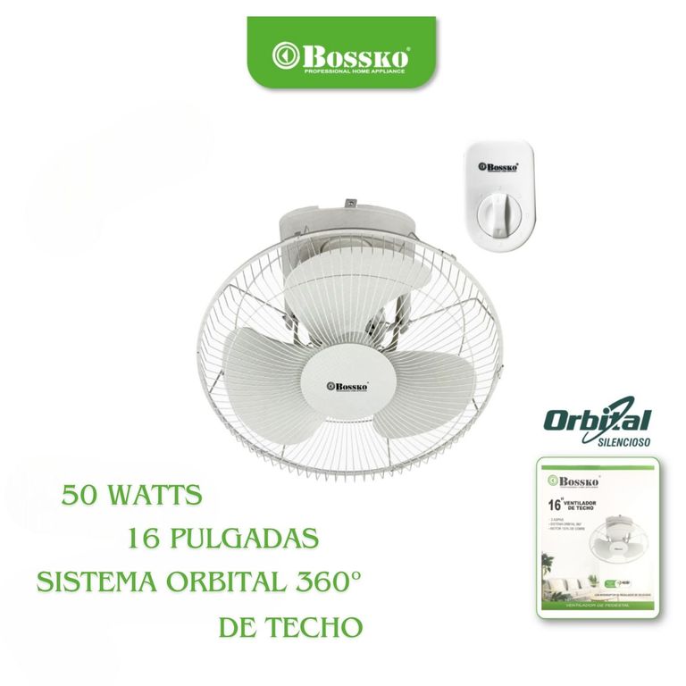 Ventilador de Techo 16" BK 8454VT 50 watts Orbital Silencioso