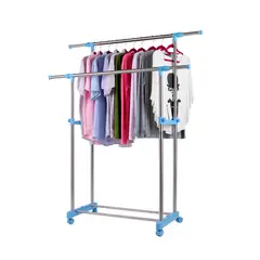 GRETAIL - Estante Tendero Tendal Organizador De Ropa Azul