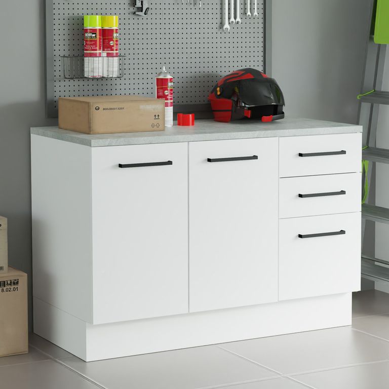 Mueble Multiuso para Garaje Agata 120 cm 2 Puertas 3 Cajones
