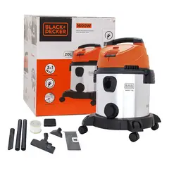 BLACK+DECKER - Aspiradora Seco/Húmedo 1600W 20 L Black + Decker BDWDS20-B2C