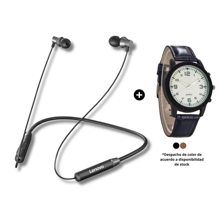 Audífonos Bluetooth HE05 + Reloj analógico de regalo