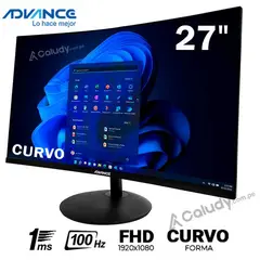 ADVANCE - Monitor Curvo ADV-2751S 27 VA 100Hz 1ms Full HD DP - Negro
