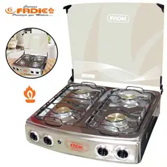 FADIC - Cocina de mesa con tapa de vidrio Karen 22 4h