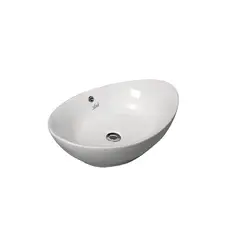 XM - Bowl Lavabo Ovalin de Loza Ovalado Blanco
