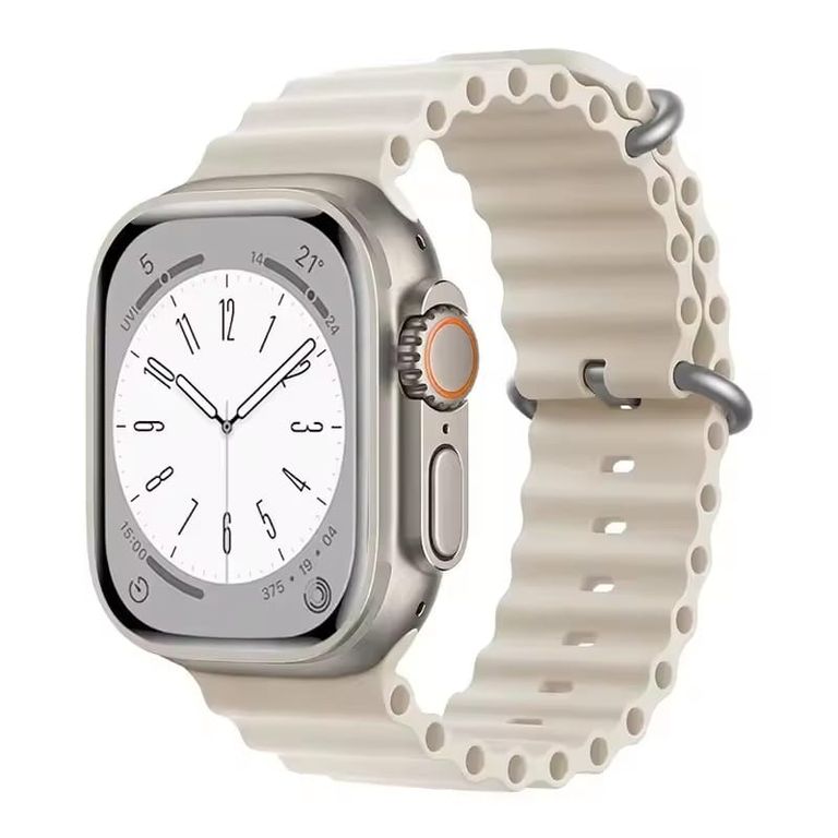 CORREA SILICONA OCEAN PARA WATCH 38-40-41-42 mm serie 10 HUESO