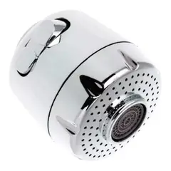 GENERICO - Cabezal Aireador dos funciones para Caño Grifo Cocina ABS Cromado