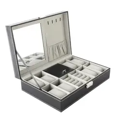 GENERICO - Porta Reloj con Joyero Cuero Pu