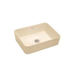 XM - Bowl Lavabo Ovalin de Loza Cuadrado Bone