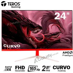 TEROS GAMING - Monitor Gamer Curvo TEROS TE-2401S Full HD VA 165 Hz 2 ms - Negro