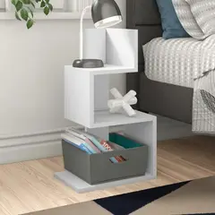 VENTITAS HOME - Velador Mesa Auxiliar Donella Blanco