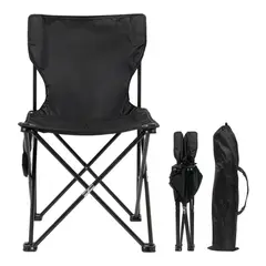 GENERICO - Silla Plegable De Camping Playa Piscina Terraza Negro