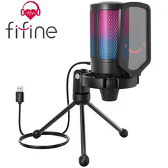 FIFINE - Micrófono A6V BLACK