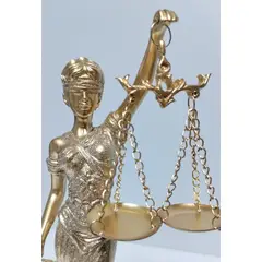 GENERICO - ESCULTURA DE DAMA DE LA JUSTICIA DORADO PARA ADORNO O REGALO